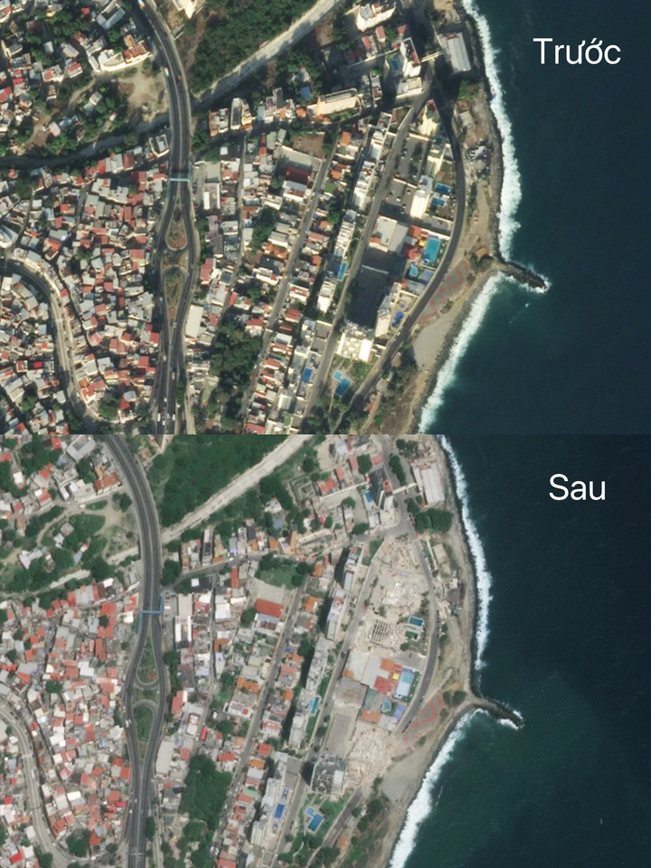 Ảnh vệ tinh cho thấy tàn phá do động đất ở Macuto Venezuela - Ảnh 1.