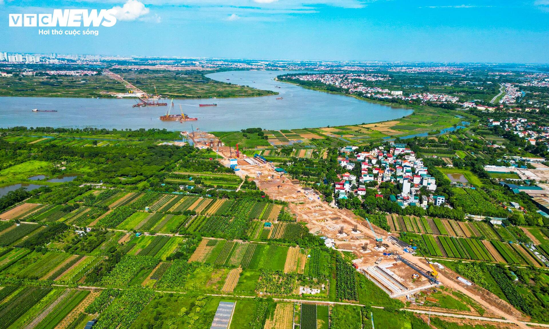 To&agrave;n cảnh thi c&ocirc;ng cầu Ngọc Hồi gần 12 . 000 Tỷ đồng nối H&agrave; Nội v&agrave; Hưng Y&ecirc;n - Ảnh 10.