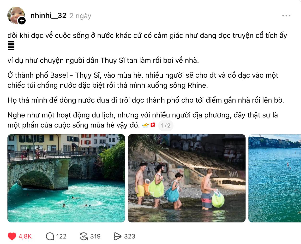 Cảnh tượng tan l&agrave;m độc đ&aacute;o: Người d&acirc;n bơi về nh&agrave; trong m&ugrave;a h&egrave;  - Ảnh 1.