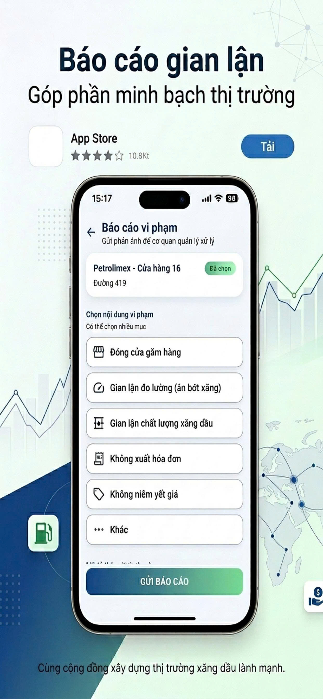Bộ C&ocirc;ng thương ra mắt ứng dụng Quanh t&ocirc;i tiếp nhận phản &aacute;nh về xăng E10 - Ảnh 2.