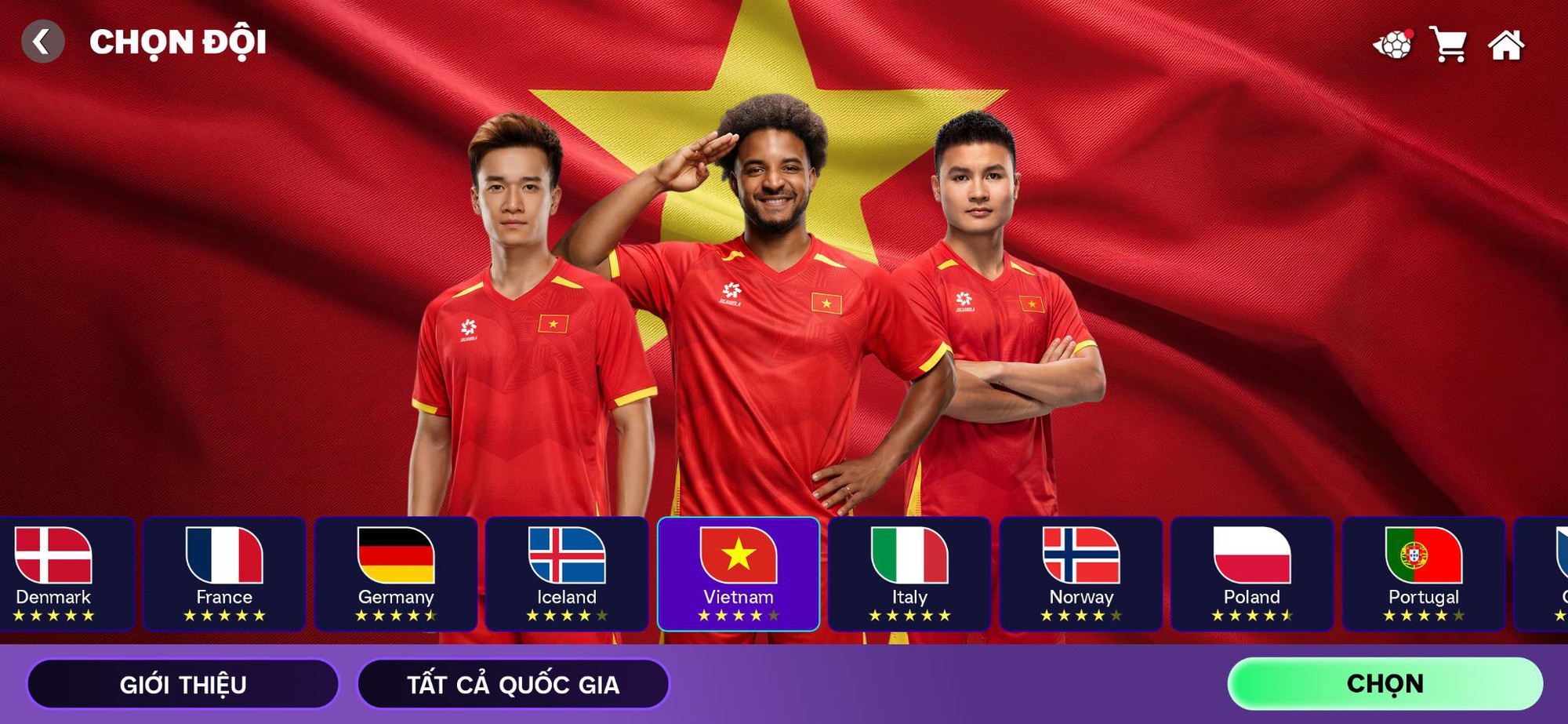 Đội tuyển Việt Nam ch&iacute;nh thức xuất hiện trong FC Mobile Việt Nam với đầy đủ &aacute;o đấu, logo v&agrave; cầu thủ! - Ảnh 2.