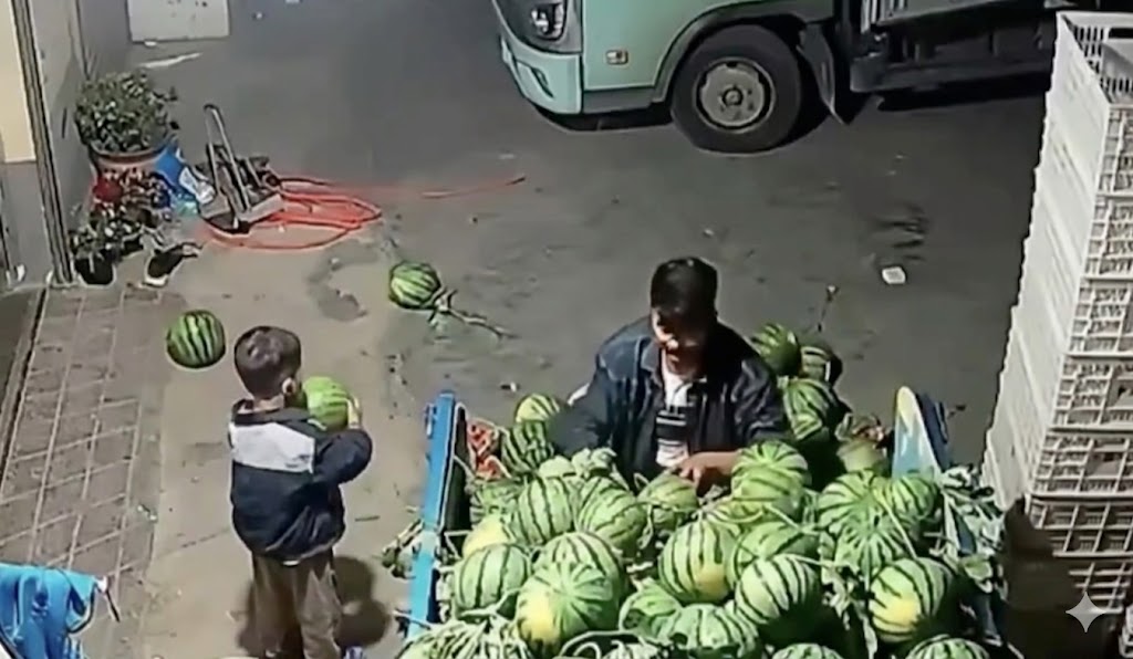 Cha mẹ b&igrave;nh tĩnh l&agrave; PHƯỚC l&agrave;nh cho trẻ: B&agrave;i học từ clip dưa hấu - Ảnh 1.