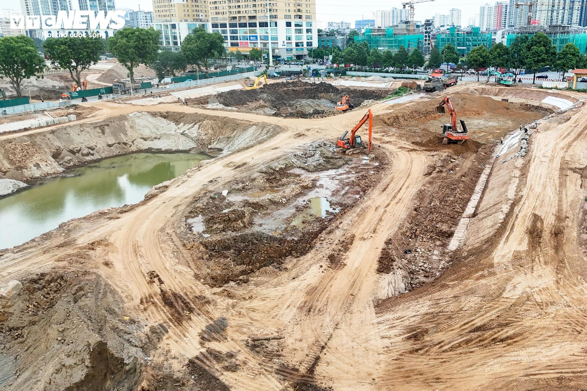 Hồ điều h&ograve;a H&agrave; Nội ho&agrave;n th&agrave;nh trước m&ugrave;a mưa 2026 gi&uacute;p giảm ngập &uacute;ng - Ảnh 8.