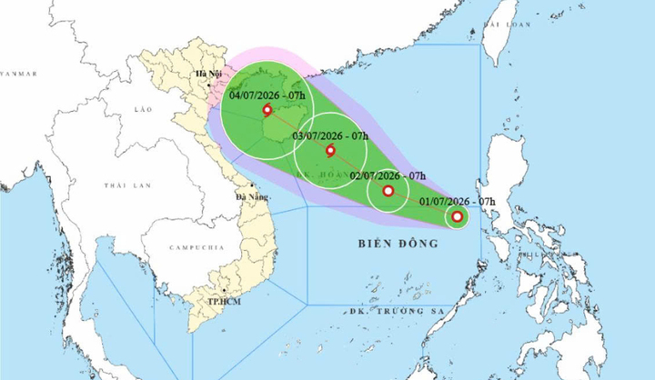 B&atilde;o số 1 tr&ecirc;n Biển Đ&ocirc;ng ng&agrave;y 3 / 7: Cảnh b&aacute;o hướng v&agrave;o vịnh Bắc Bộ - Ảnh 1.