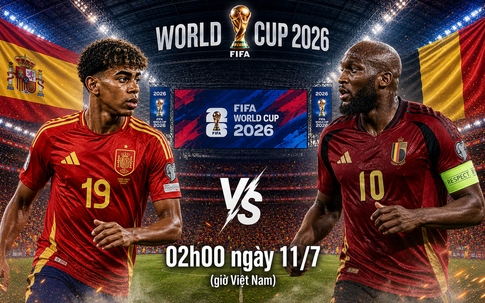 TRỰC TIẾP T&acirc;y Ban Nha vs Bỉ: Nh&agrave; vua ch&acirc;u &Acirc;u gục ng&atilde; trước "binh đo&agrave;n quỷ đỏ"? - World Cup - Ảnh 1.