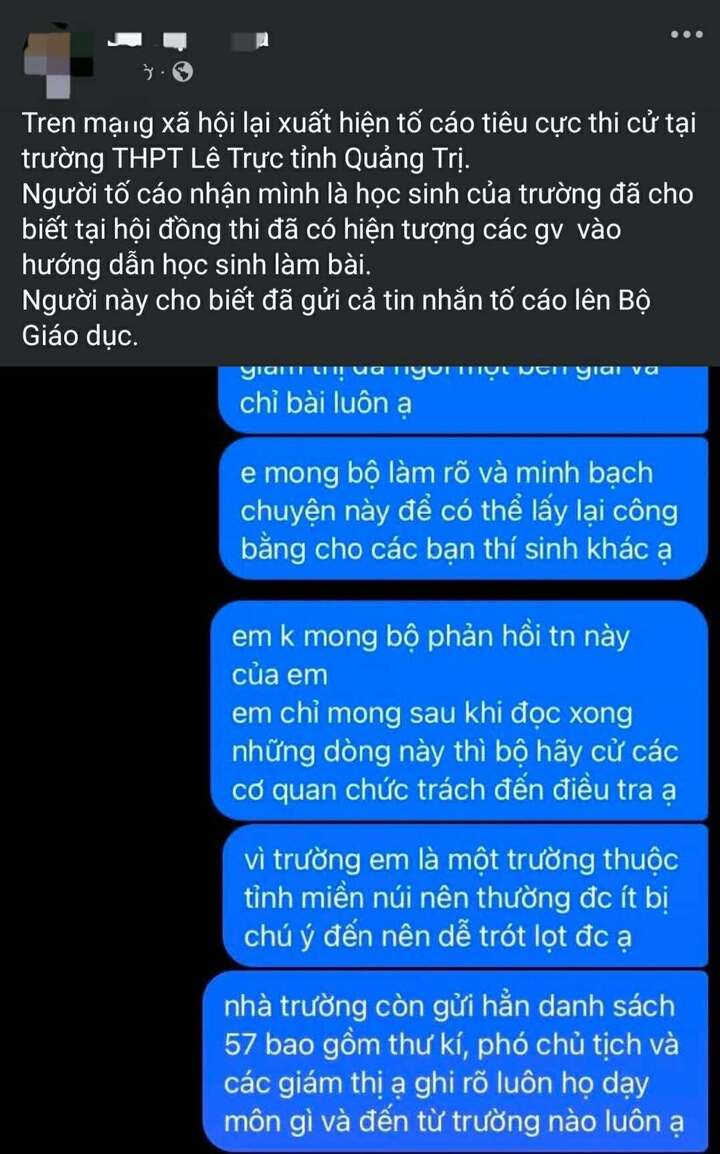 X&aacute;c minh ti&ecirc;u cực tại điểm thi Quảng Trị trong Kỳ thi tốt nghiệp THPT 2026 - Ảnh 1.