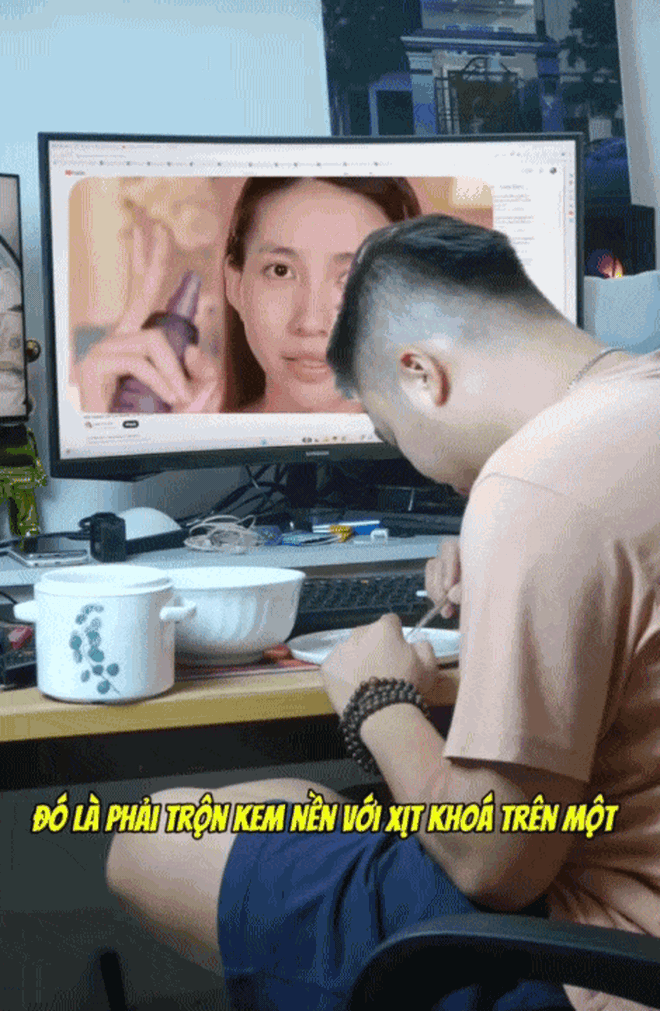 Anh chồng bước ra từ tiểu thuyết: Tự học make up để trang điểm cho vợ, m&agrave;n "lột x&aacute;c" của c&ocirc; vợ mới khiến hội chị em xu&yacute;t xoa- Ảnh 5.