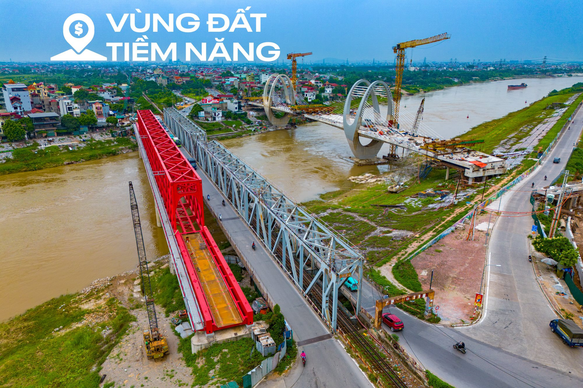 Cận cảnh cầu 1.800 tỷ sắp ho&agrave;n th&agrave;nh, thay thế cầu quay đầu ti&ecirc;n ở Việt Nam, nối H&agrave; Nội với tỉnh sắp l&ecirc;n th&agrave;nh phố trực thuộc trung ương - Ảnh 1.
