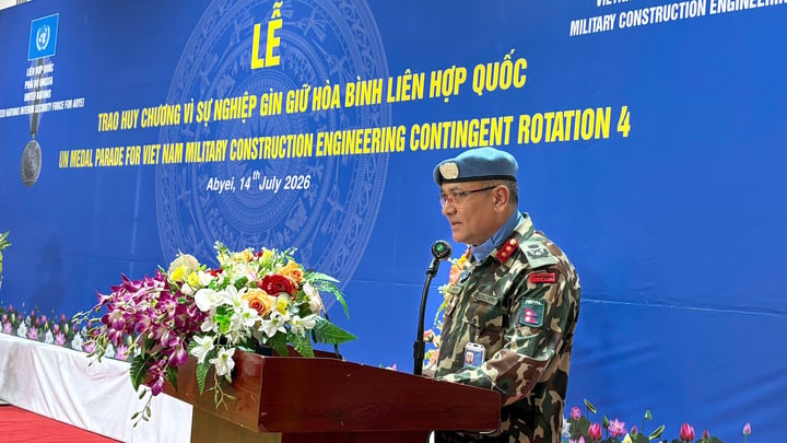 Lực lượng g&igrave;n giữ h&ograve;a b&igrave;nh Việt Nam nhận Huy chương Li&ecirc;n hợp quốc tại Abyei - Ảnh 2.