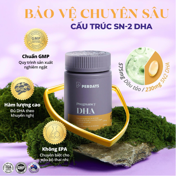 Perdays Pregnancy DHA – SN-2 DHA vi tảo Úc cho mẹ bầu - Ảnh 2. Perdays Pregnancy DHA – SN-2 DHA vi tảo Úc cho mẹ bầu - Ảnh 2.