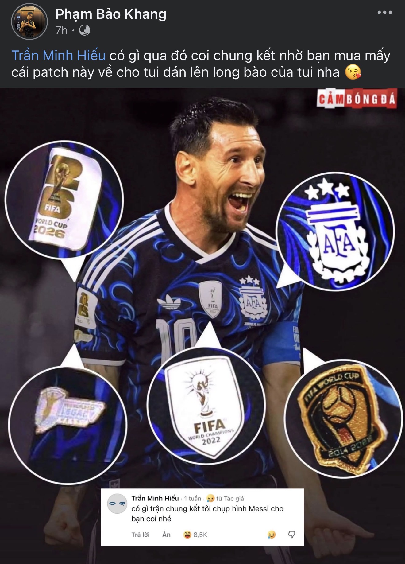 Một sao Việt kh&oacute;c r&ograve;ng cả World Cup, đ&ograve;i "đu" Messi nhưng bị bạn g&aacute;i tố- Ảnh 3.