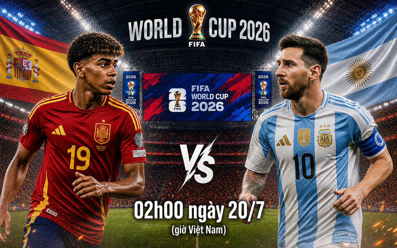 Siêu máy tính dự đoán Tây Ban Nha vs Argentina: Lamine Yamal kết thúc "kỷ nguyên" Messi - Ảnh 1. Siêu máy tính dự đoán Tây Ban Nha vs Argentina: Lamine Yamal kết thúc "kỷ nguyên" Messi - Ảnh 1.