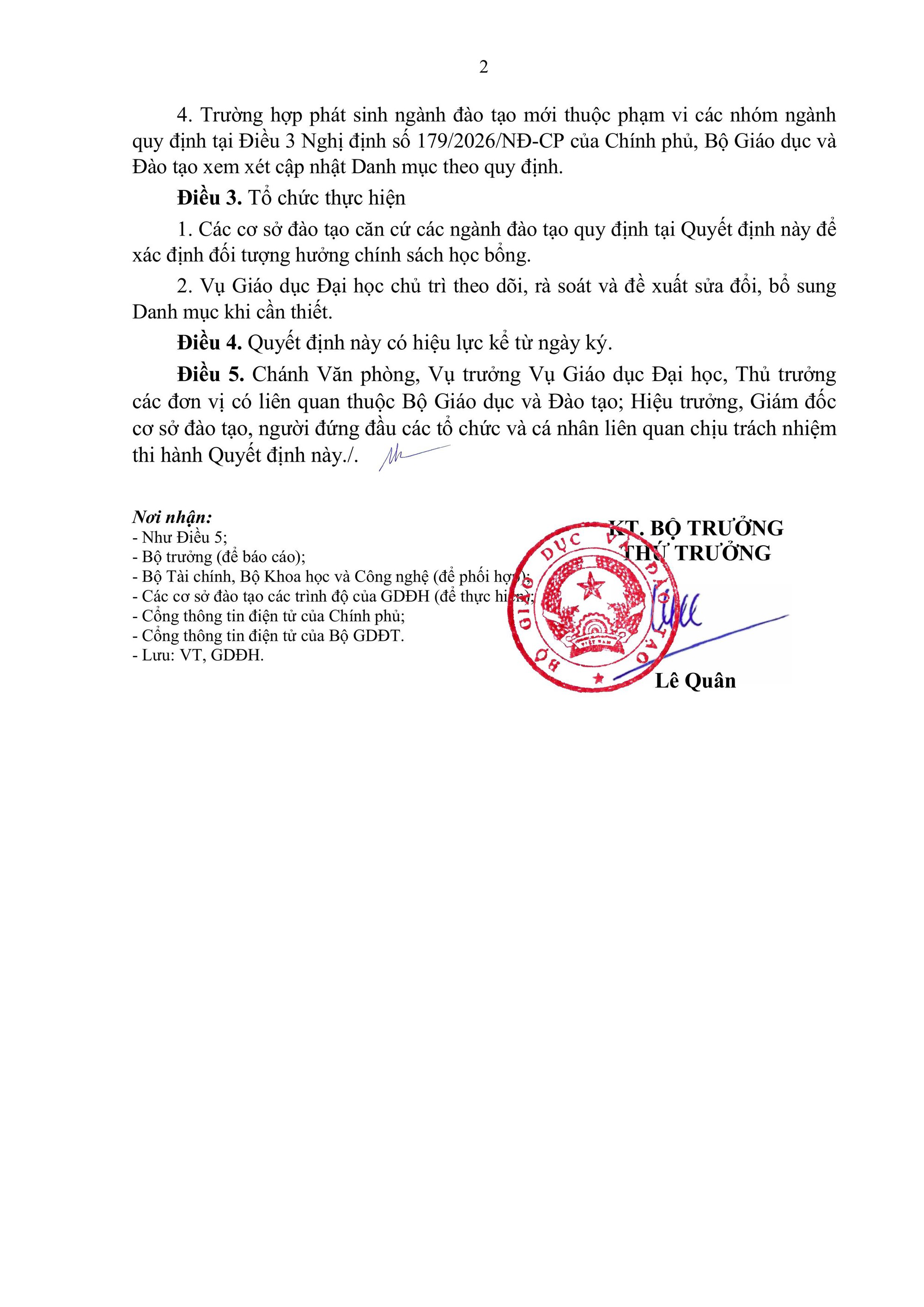 QUY ĐỊNH MỚI: Danh mục 111 NG&Agrave;NH được nhận HỌC BỔNG hằng th&aacute;ng- Ảnh 2.