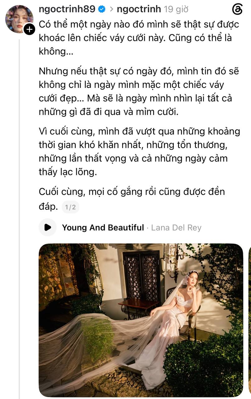Ngọc Trinh n&oacute;i thẳng về đ&aacute;m cưới - Ảnh 1.