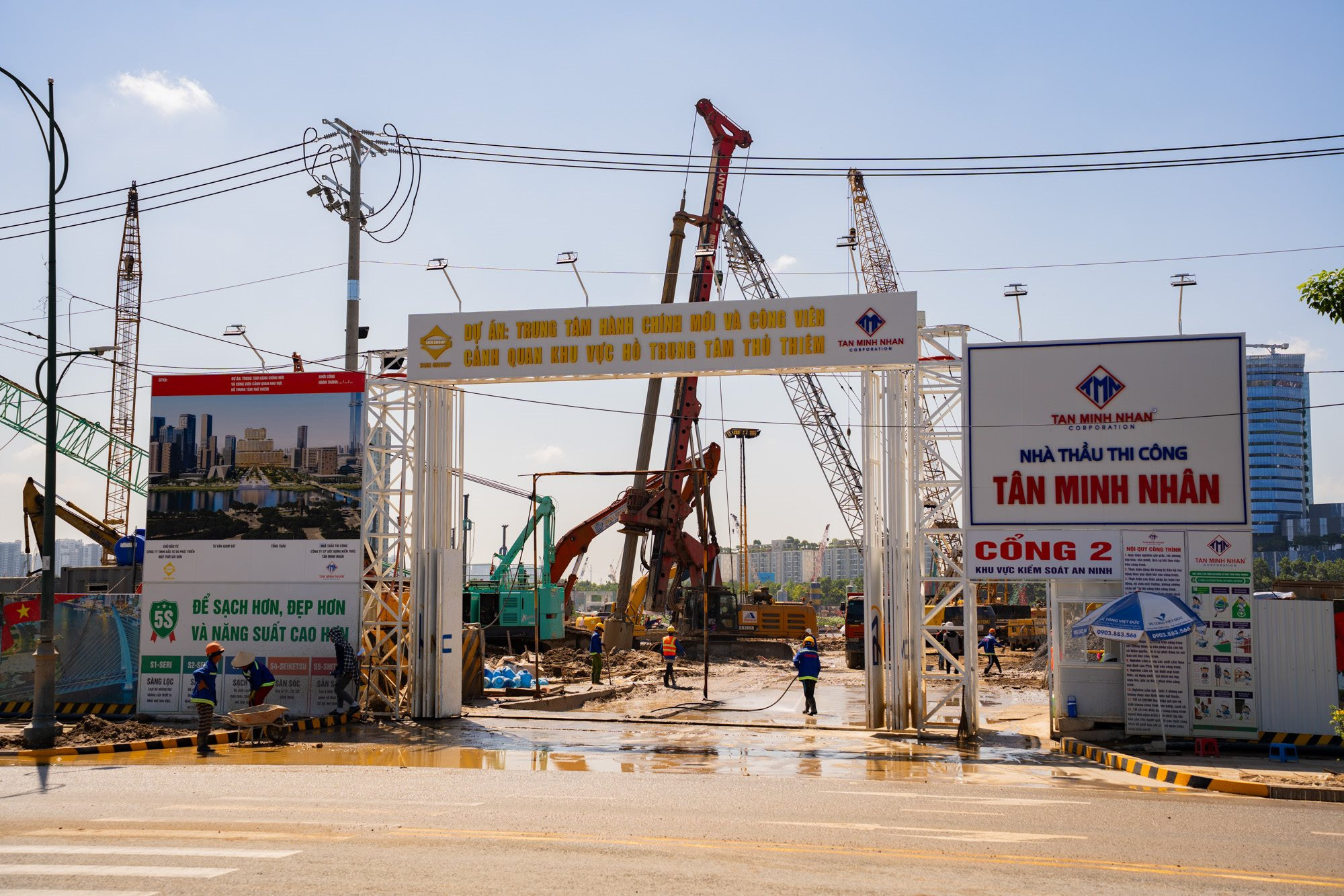 Ngắm rừng cần cẩu phủ k&iacute;n ch&acirc;n trời ở tổ hợp trung t&acirc;m h&agrave;nh ch&iacute;nh gần 30.000 tỷ của TP.HCM - Ảnh 8.