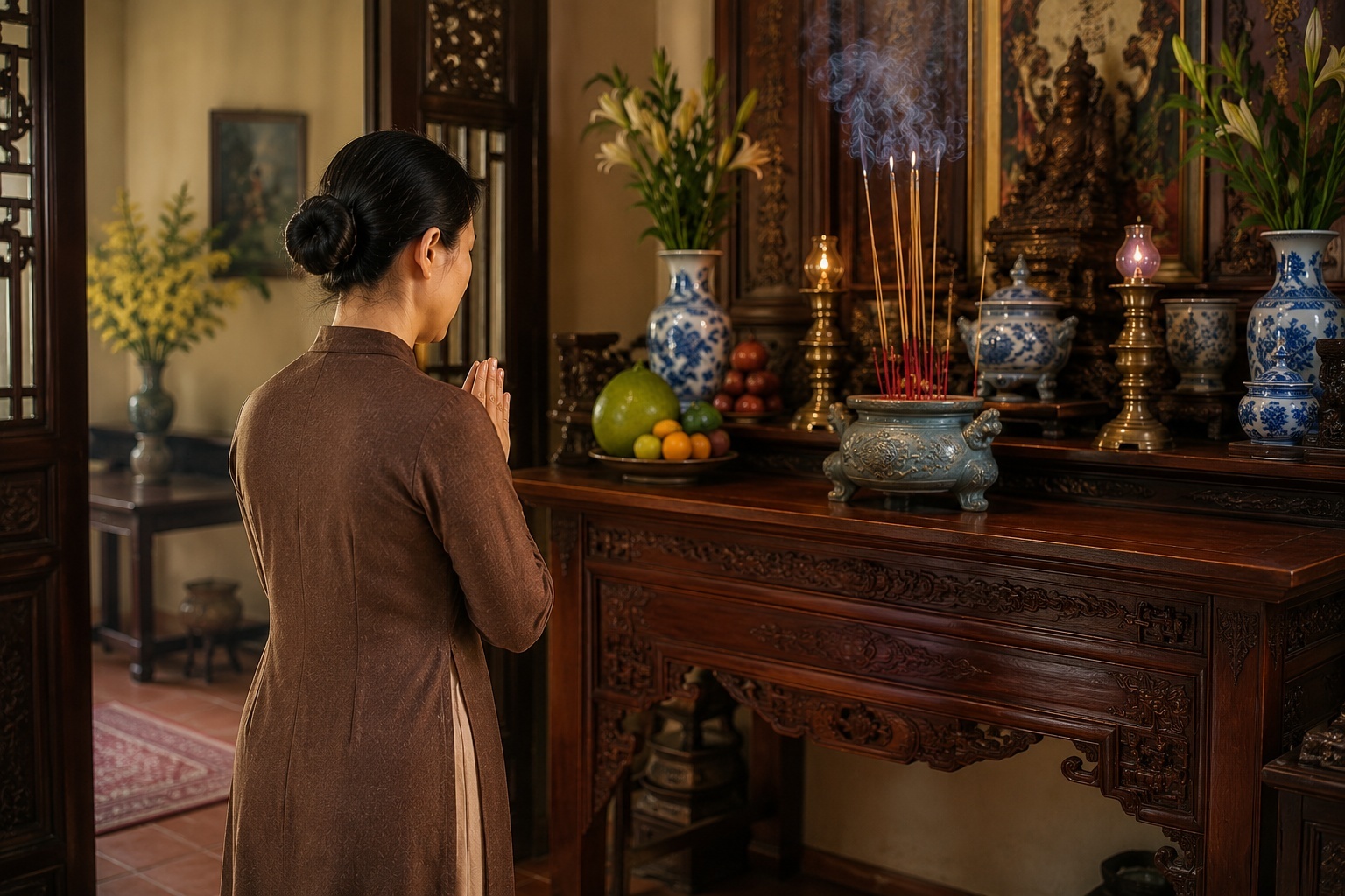 Thắp hương xong n&ecirc;n đứng chờ hay đi l&agrave;m việc kh&aacute;c? - Ảnh 1.