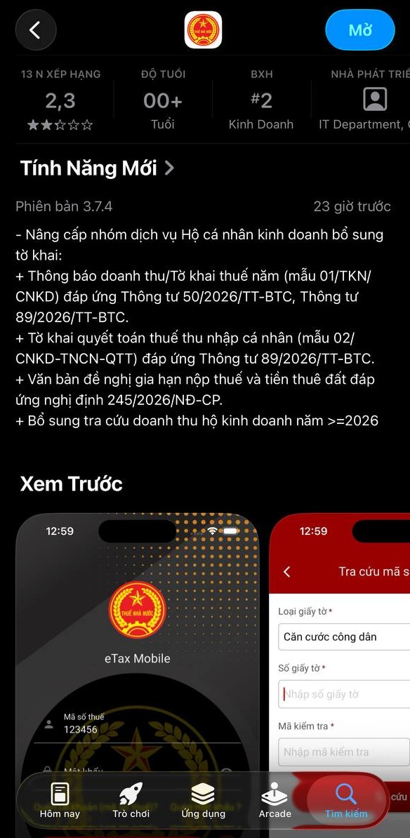 Th&ocirc;ng b&aacute;o quan trọng về eTax Mobile 2026: Cập nhật v&agrave; t&iacute;nh năng mới cho người d&acirc;n - Ảnh 1.