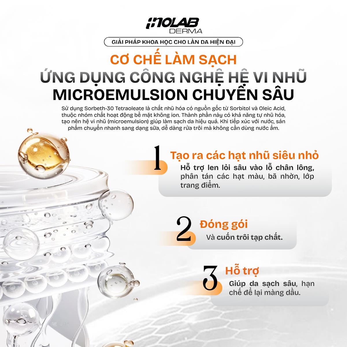 Công nghệ Microemulsion trong Dầu tẩy trang Inolab Derma Depure Oil giúp làm sạch như thế nào? - Ảnh 1. Công nghệ Microemulsion trong Dầu tẩy trang Inolab Derma Depure Oil giúp làm sạch như thế nào? - Ảnh 1.