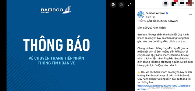 Nóng: Bamboo Airways thông báo dừng toàn bộ chuyến của 1 chặng bay từ hôm nay - 1/8 - Ảnh 3.