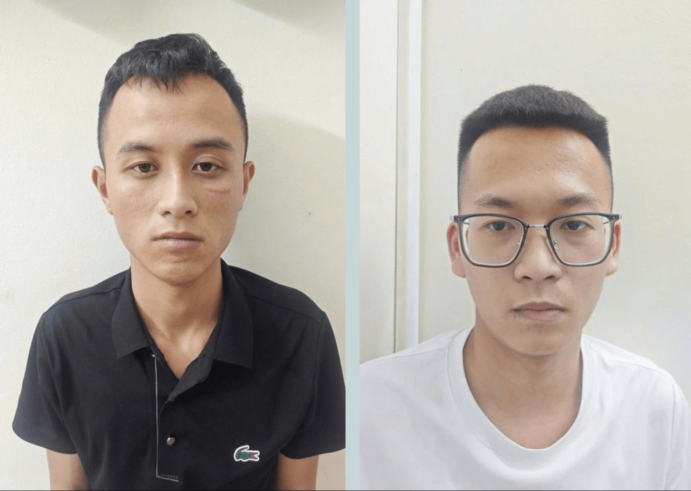 Hai thanh ni&ecirc;n lừa đảo chuyển tiền từ H&agrave;n Quốc bị bắt giữ tại H&agrave; Tĩnh - Ảnh 1.