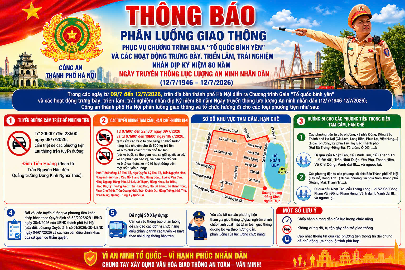 Công an TP Hà Nội thông báo nóng tới tất cả người tham gia giao thông từ ngày mai - Ảnh 1.