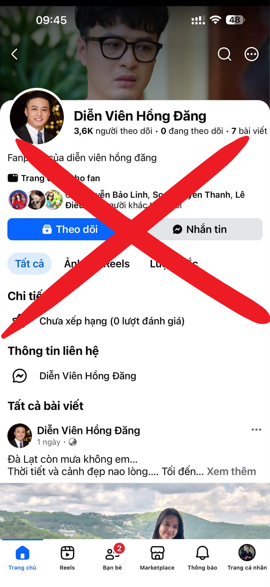 Diễn vi&ecirc;n Hồng Đăng cảnh b&aacute;o - Ảnh 1.