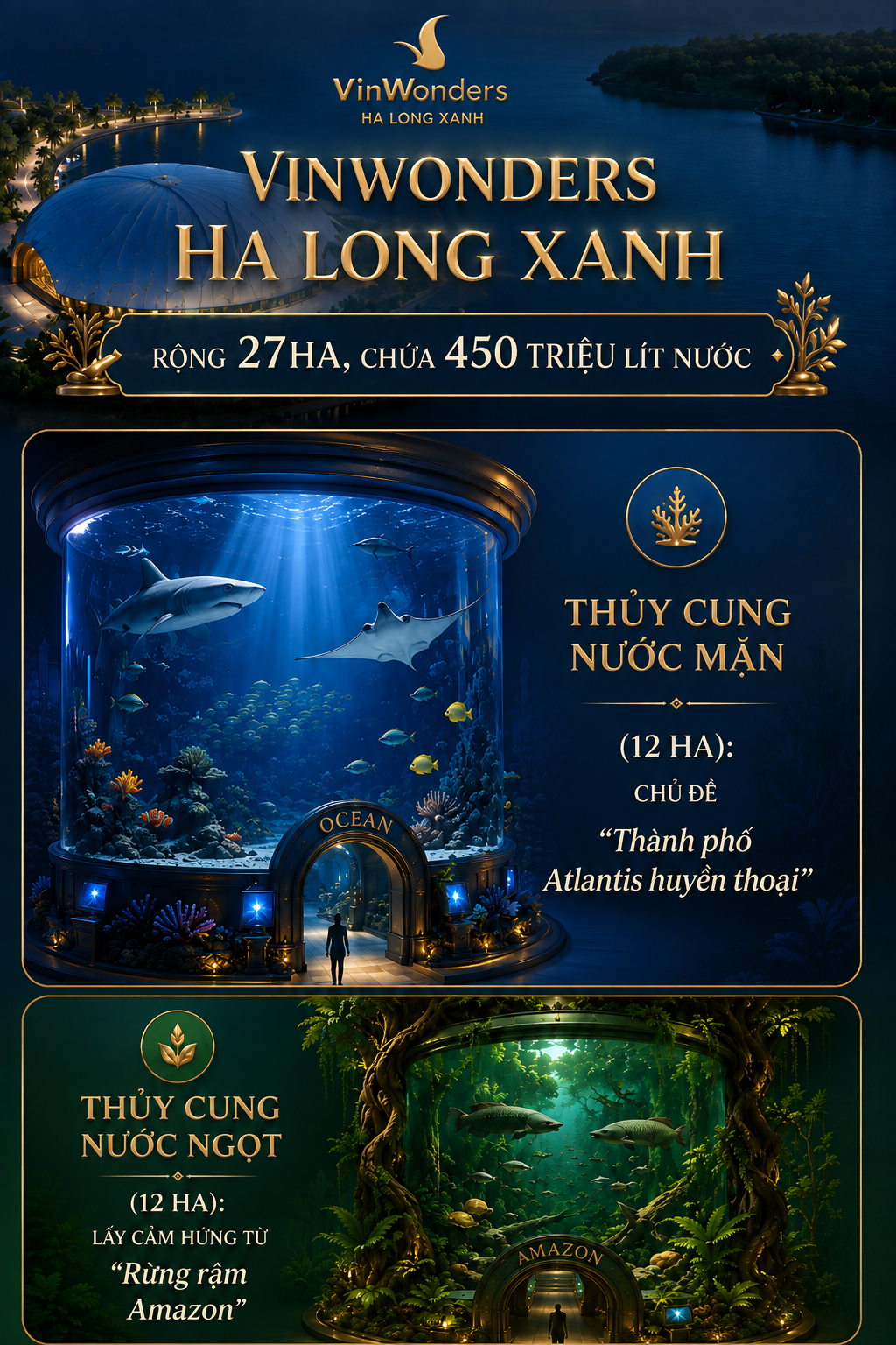Vingroup đề xuất xây thủy cung lớn top 1 thế giới: Rộng hơn cả sân Mỹ Đình, chứa 450 triệu lít nước - Ảnh 1.