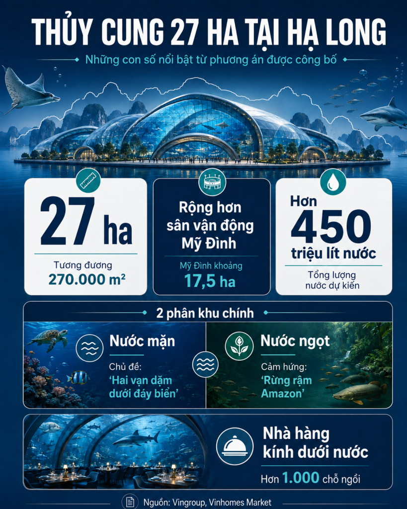 Thuỷ cung Vingroup đầu tư lớn cỡ n&agrave;o, m&agrave; gấp 6 lần ở Trung Quốc, vượt kỷ lục Guiness hiện tại? - Ảnh 2.