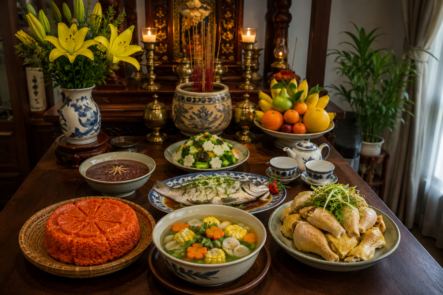 M&ugrave;ng 1/7 &acirc;m, đừng chỉ nghĩ m&acirc;m c&uacute;ng c&oacute; g&igrave;: Từng m&oacute;n ăn c&ograve;n gửi gắm một lời cầu mong - Ảnh 1.