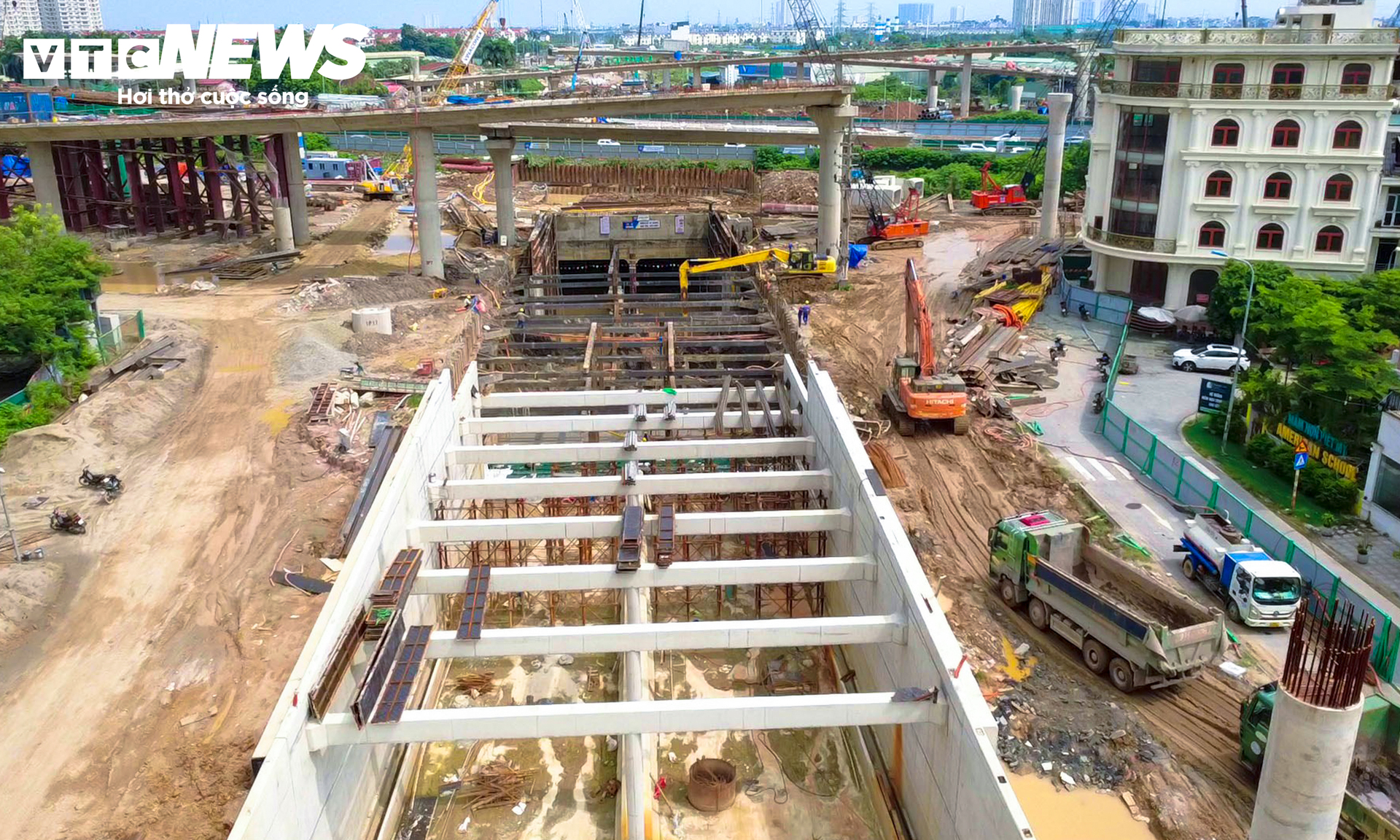 N&uacute;t giao V&agrave;nh đai 3 , 5 v&agrave; Đại lộ Thăng Long: Hầm chui 975m tại H&agrave; Nội - Ảnh 5.