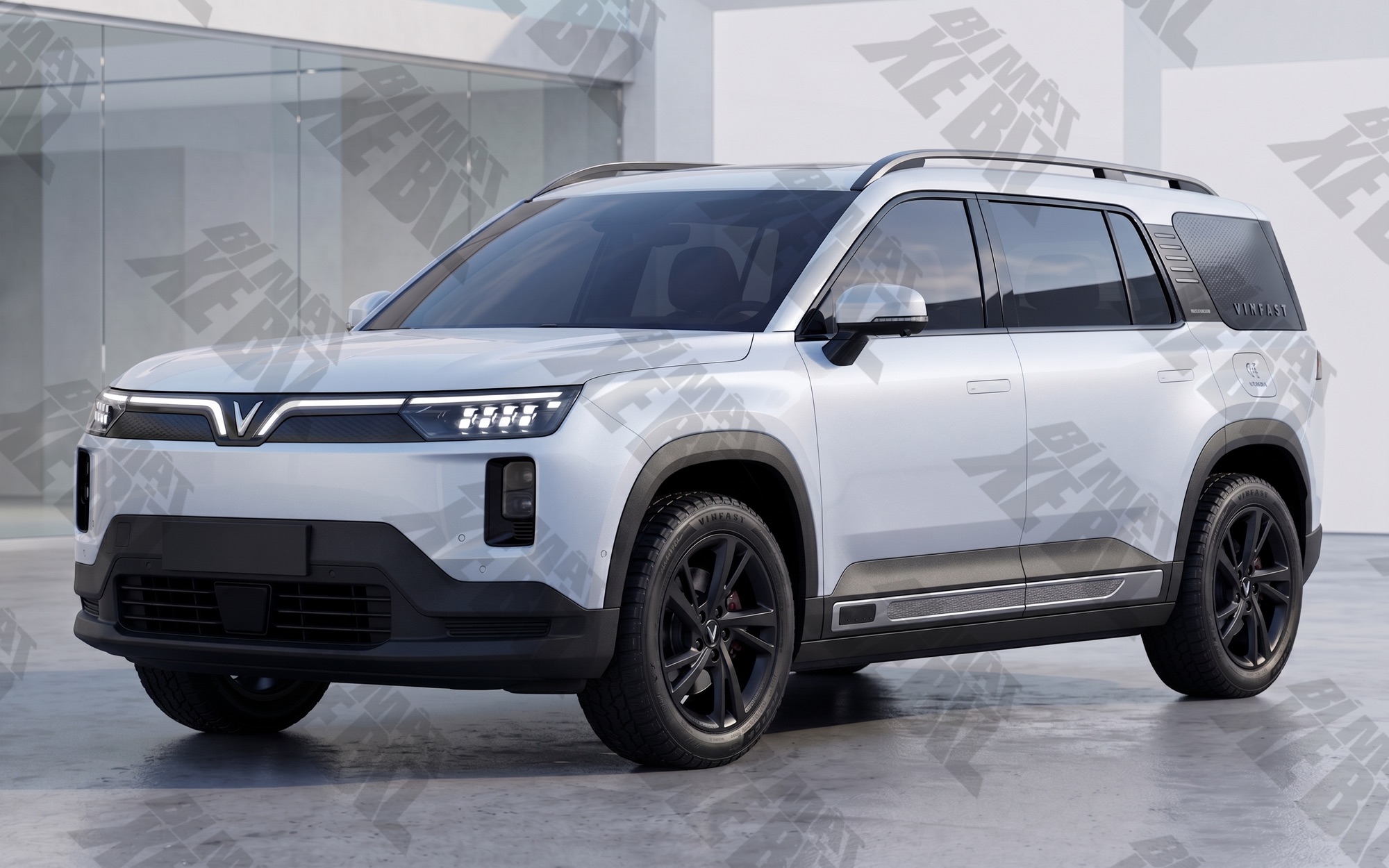 SUV cỡ lớn mới lộ diện trong nhà máy VinFast: Dáng bề thế, gầm cao hơn VF 9, đồn đoán là EREV như VF Wild - Ảnh 4.