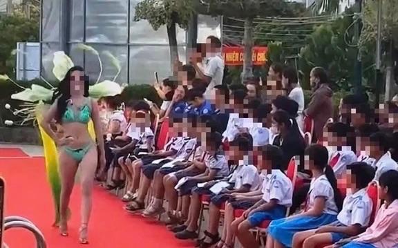 Tổ chức thi &aacute;o tắm trước mặt học sinh nhỏ tuổi: Đ&atilde; c&oacute; kết quả xử l&yacute; - Ảnh 1.
