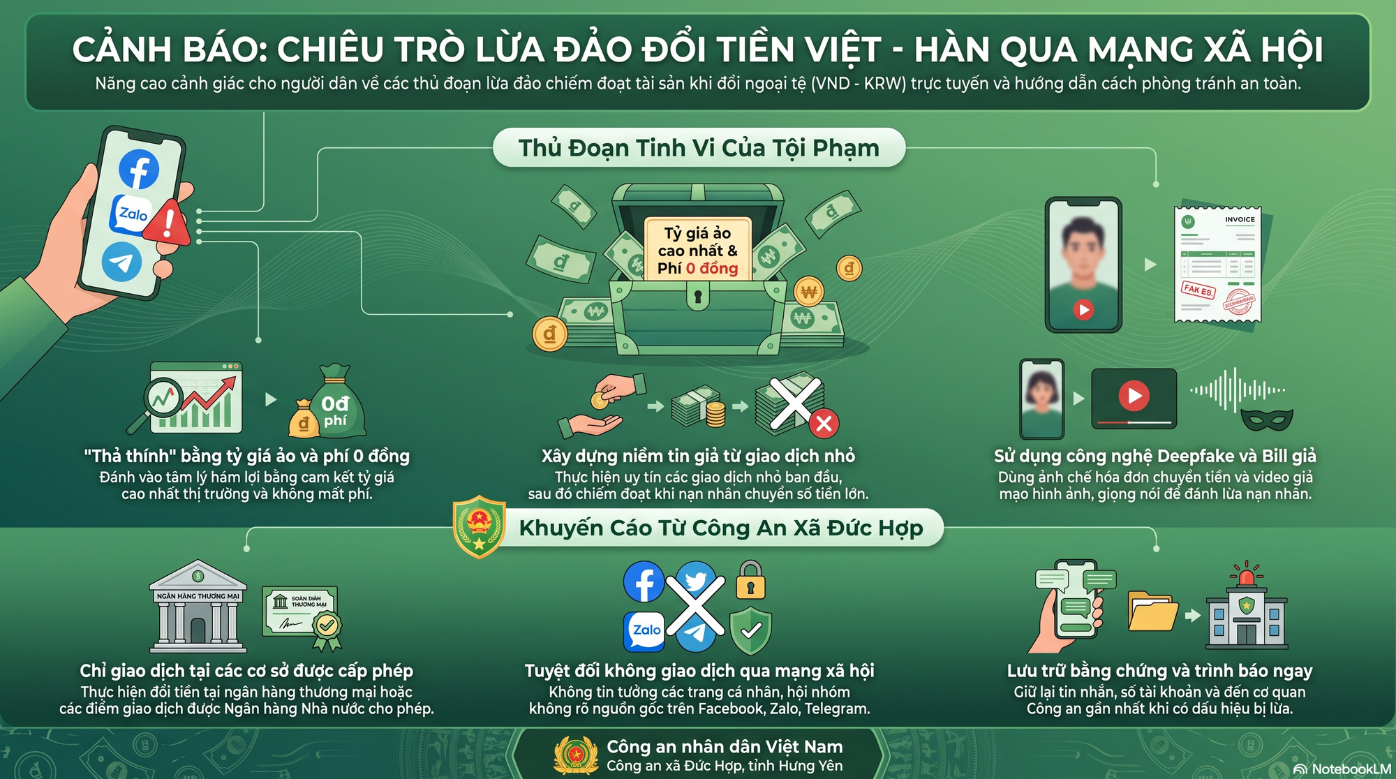 C&ocirc;ng an th&ocirc;ng b&aacute;o tới người d&acirc;n c&oacute; giao dịch chuyển khoản với nội dung sau - Ảnh 1.