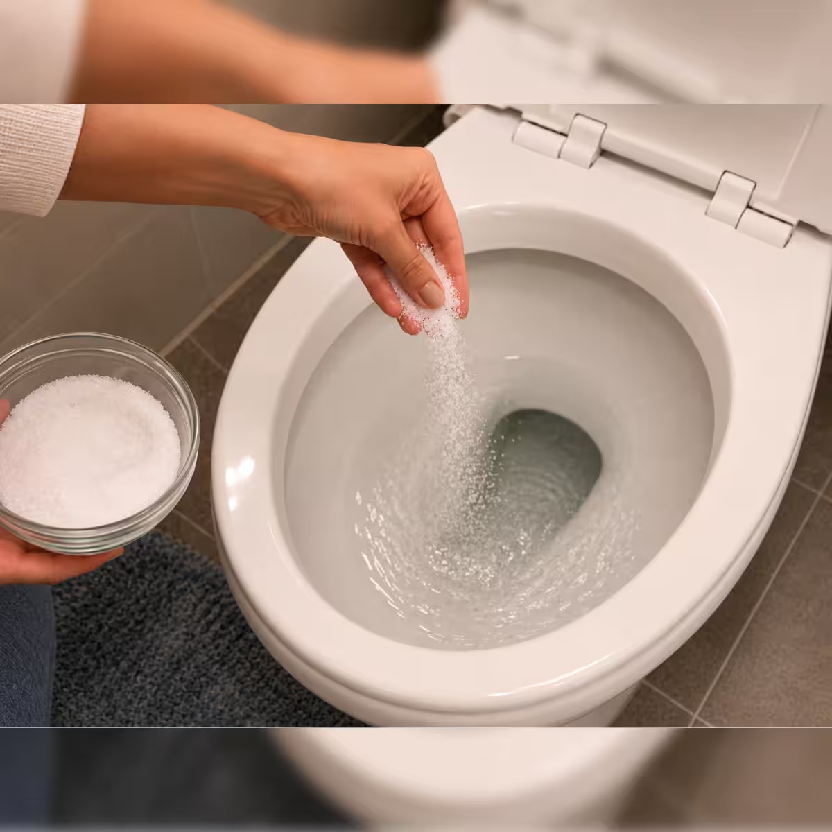 Vì sao nhiều người đổ muối vào bồn cầu trước khi đi ngủ? Sáng hôm sau mới thấy công dụng- Ảnh 1.