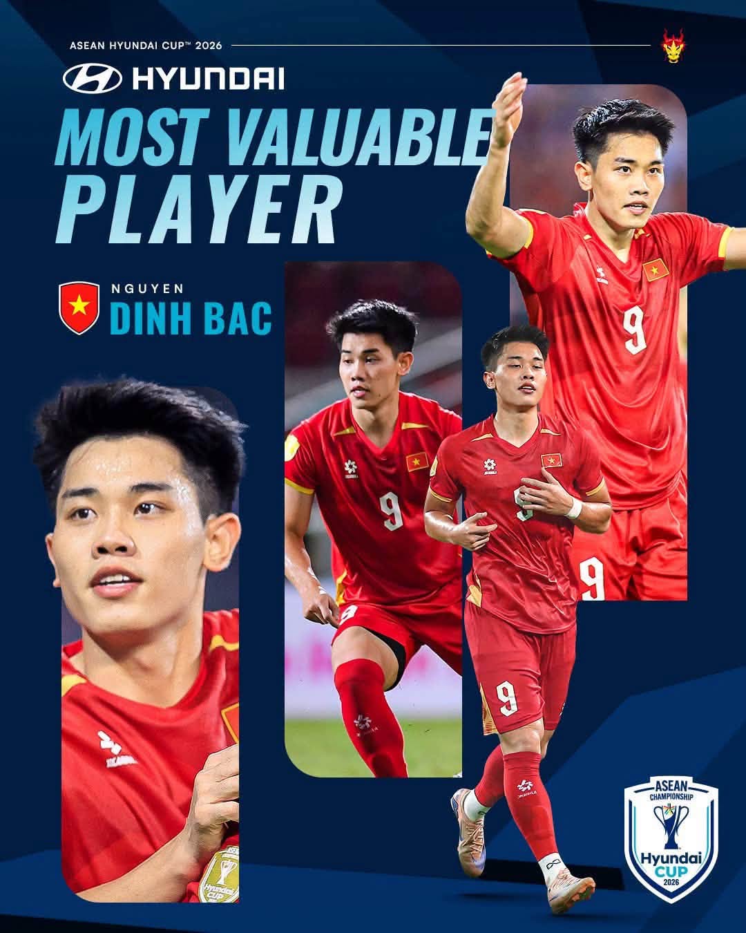 Đình Bắc 22 tuổi với bộ sưu tập danh hiệu ấn tượng ở ASEAN Cup 2026 - Ảnh 2. Đình Bắc 22 tuổi với bộ sưu tập danh hiệu ấn tượng ở ASEAN Cup 2026 - Ảnh 2.