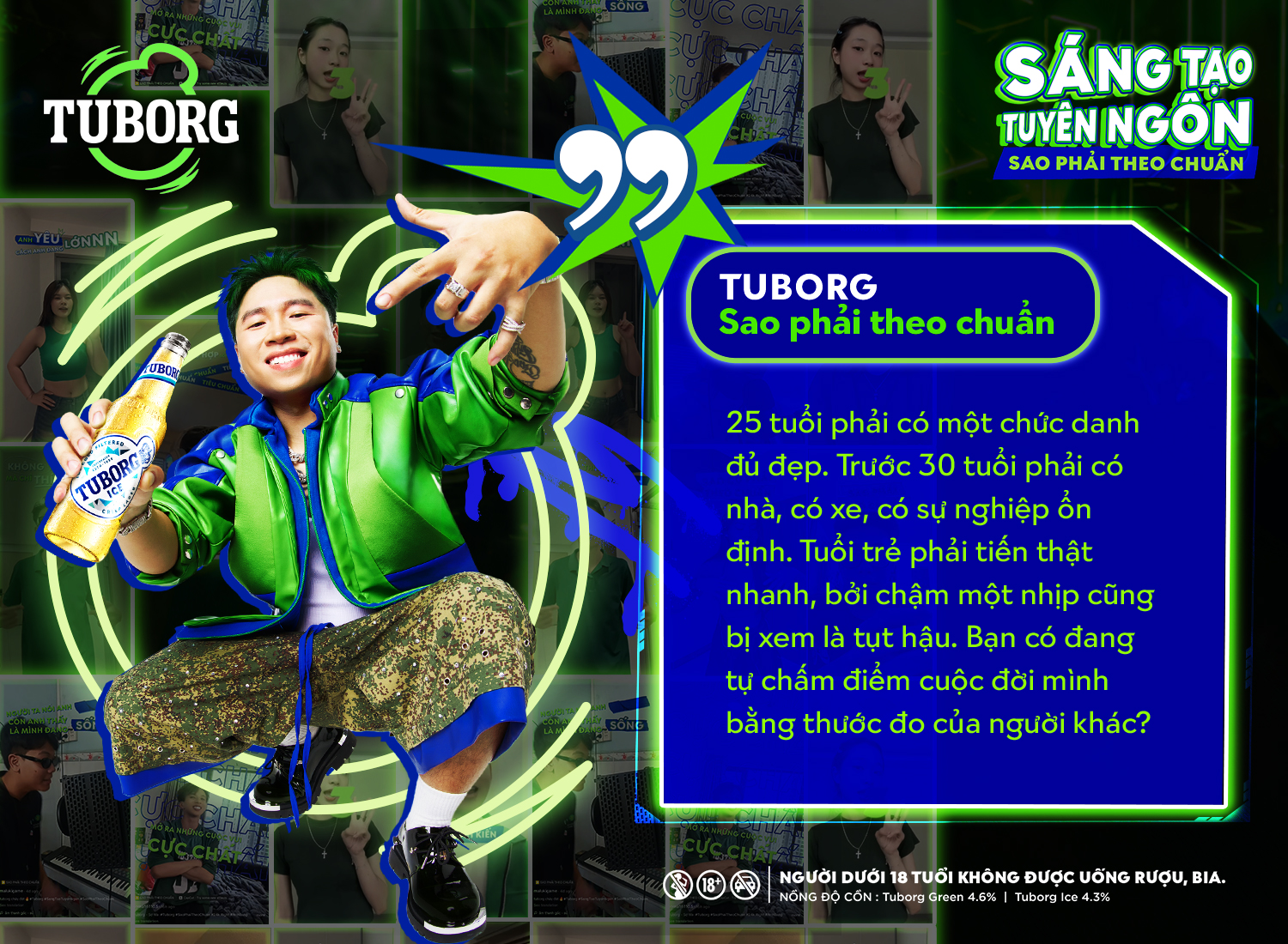 Soi d&agrave;n Gen Z sống chất vừa giật tung &aacute;p lực trong MV đồng s&aacute;ng tạo độc đ&aacute;o của bia Tuborg v&agrave; 24K Right - Ảnh 1.