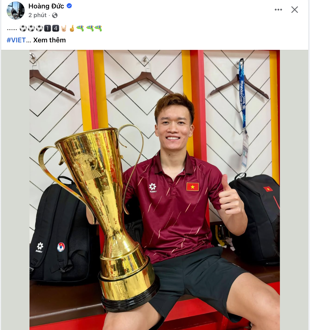 Cầu thủ ĐT Việt Nam ăn mừng vô địch ASEAN Cup 2026 trên mạng xã hội - Ảnh 3. Cầu thủ ĐT Việt Nam ăn mừng vô địch ASEAN Cup 2026 trên mạng xã hội - Ảnh 3.