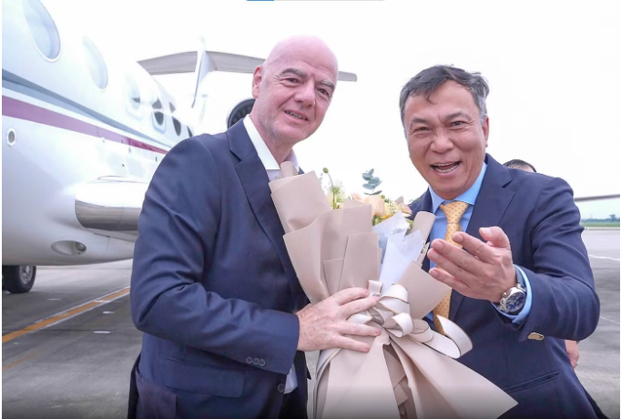 'Siêu mái vòm' 60.000 chỗ của Việt Nam mà Chủ tịch FIFA vừa thăm: Do Vingroup xây dựng, tiến độ 'thần tốc' - Ảnh 1.