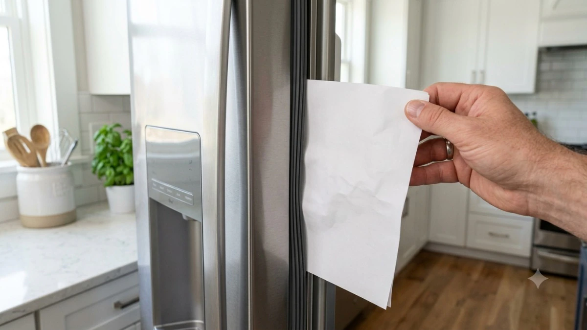 V&igrave; sao nhiều gia đ&igrave;nh kẹp một tờ giấy A4 v&agrave;o cửa tủ lạnh? R&uacute;t ra mới ph&aacute;t hiện một vấn đề - Ảnh 1.