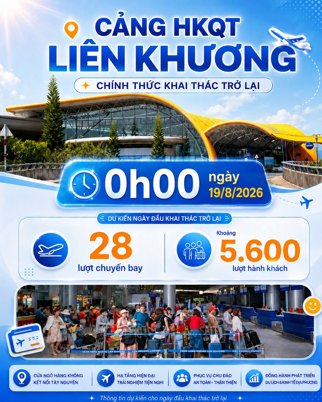 Ít ngày nữa, sân bay quốc tế duy nhất mang hình bông hoa ở Việt Nam sẽ tái xuất - Ảnh 2.