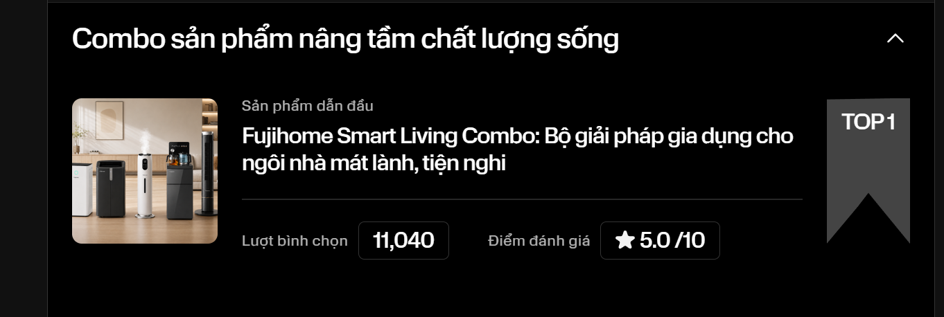 Fujihome Smart Living giành chiến thắng Combo sản phẩm nâng tầm chất lượng sống tại Better List 2026 - Ảnh 1. Fujihome Smart Living giành chiến thắng Combo sản phẩm nâng tầm chất lượng sống tại Better List 2026 - Ảnh 1.