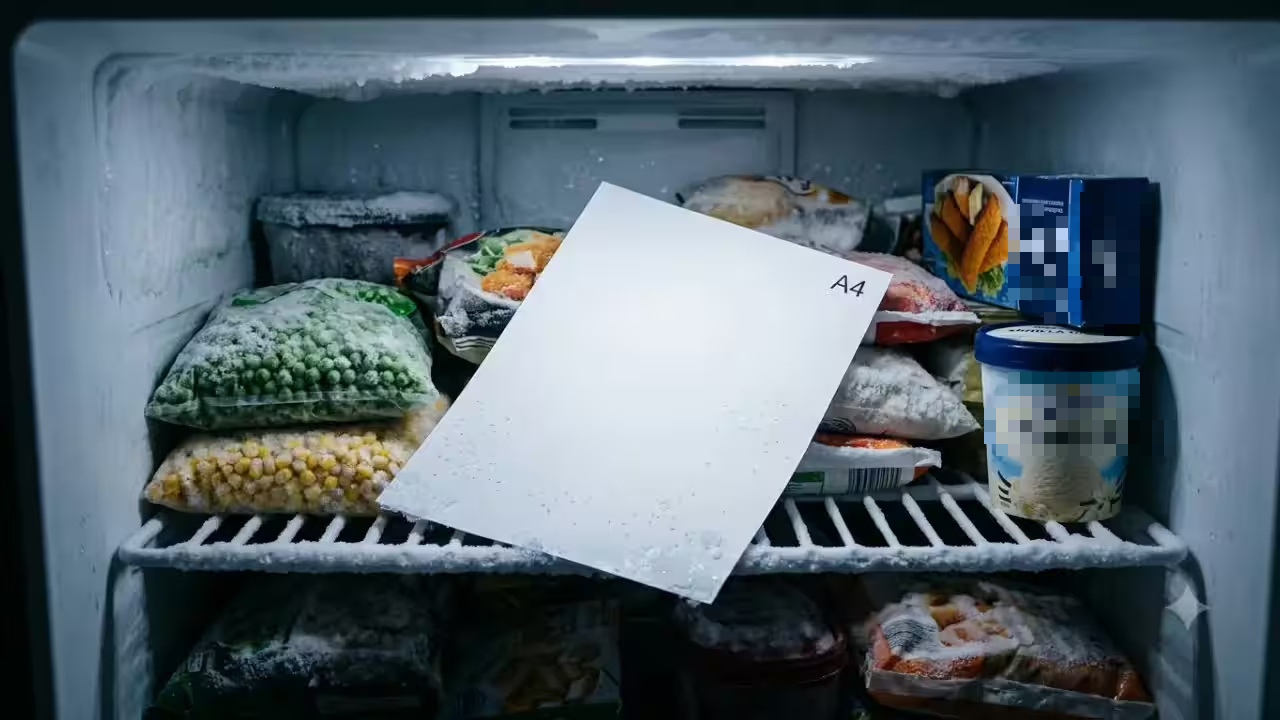 V&igrave; sao nhiều gia đ&igrave;nh đặt một tờ giấy A4 v&agrave;o ngăn đ&ocirc;ng tủ lạnh? Lấy ra mới biết một vấn đề - Ảnh 1.