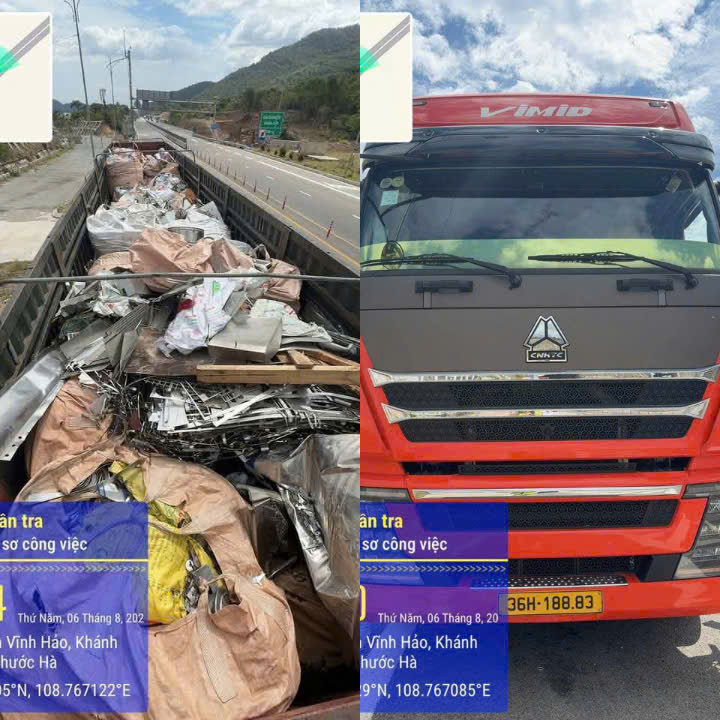 Xe đầu kéo rơi sắt nhọn trên cao tốc gây thiệt hại lớn cho tài xế - Ảnh 2.