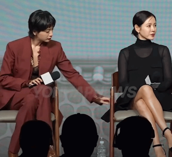 Son Ye Jin v&agrave; Nana: Khoảnh khắc tinh tế gi&uacute;p nhau tại họp b&aacute;o phim Scandal 2026 - Ảnh 10.