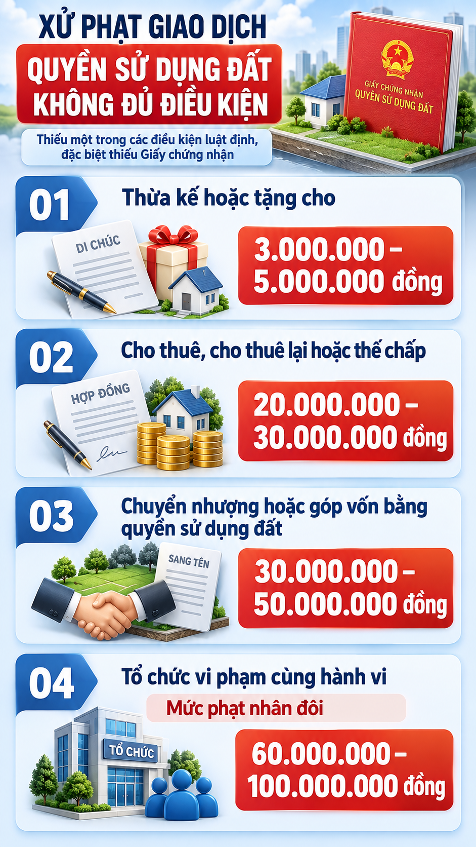 Tất cả người d&acirc;n c&oacute; sổ đỏ ch&uacute; &yacute; quy định phạt đến 100 triệu đồng - Ảnh 1.