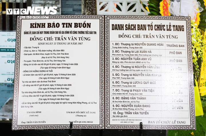 Tiễn biệt Trung t&aacute; Trần Văn T&ugrave;ng hy sinh dũng cảm cứu người Giữa d&ograve;ng nước lũ - Ảnh 5.