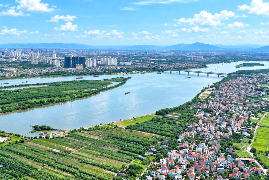 Quy hoạch đ&ocirc; thị s&ocirc;ng Hồng năm 2026: Kiến tạo kh&ocirc;ng gian sống xanh hiện đại cho Thủ đ&ocirc; - Ảnh 1.