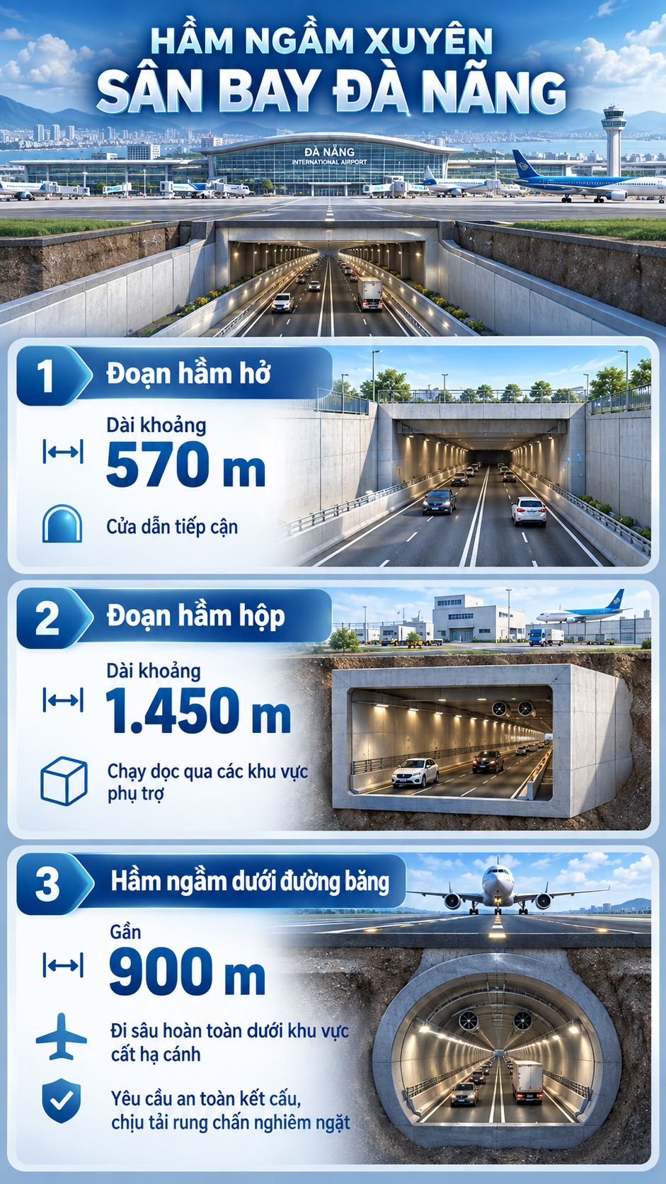Kiến nghị bất ngờ về siêu hầm ngầm xuyên sân bay dài gần 3km chưa từng có ở Việt Nam, trị giá 10.000 tỷ đồng - Ảnh 2.