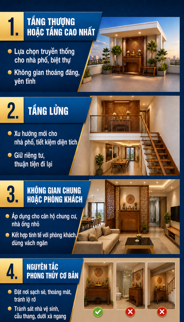Lời khuy&ecirc;n đặt b&agrave;n thờ trong nh&agrave;: Lựa chọn ph&ugrave; hợp cho kh&ocirc;ng gian sống - Ảnh 3.