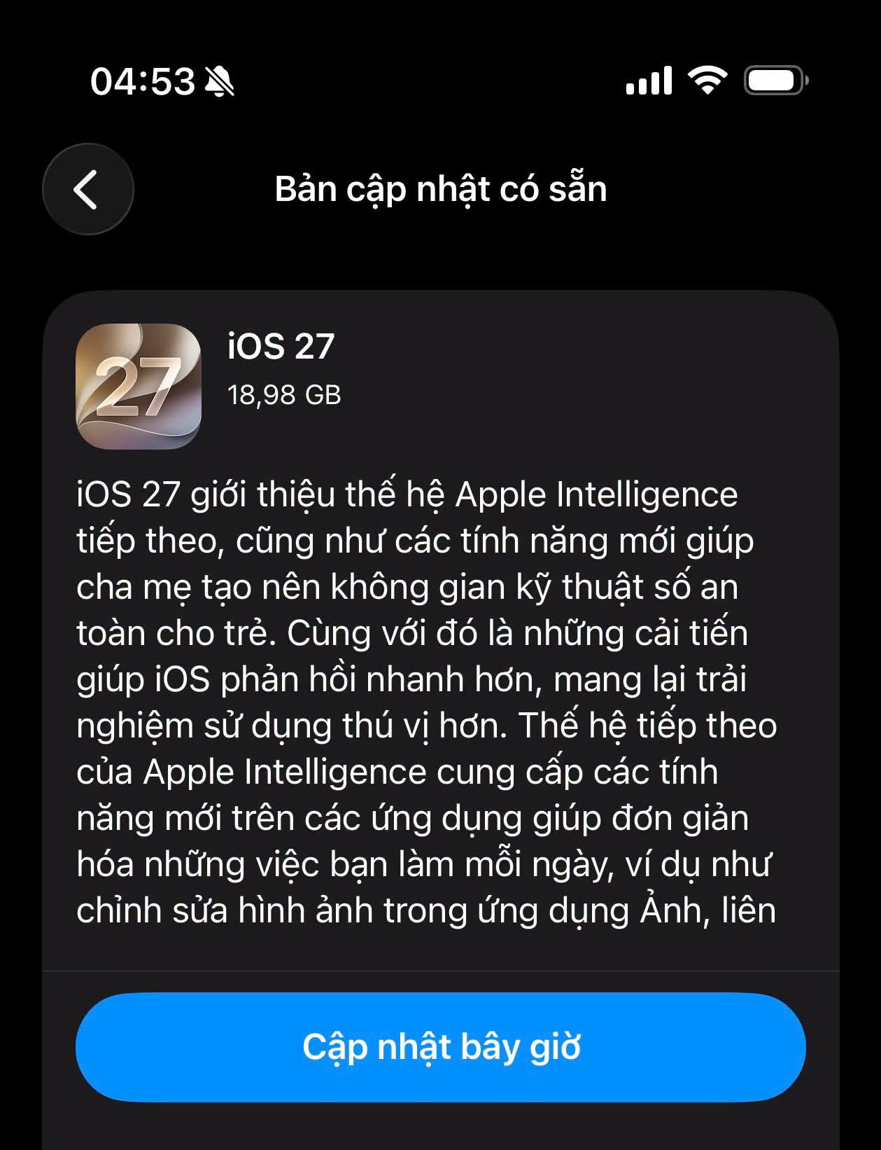 Tin vui cho người dùng iPhone cũ cập nhật iOS 27 để cải thiện hiệu suất ngay hôm nay - Ảnh 1.
